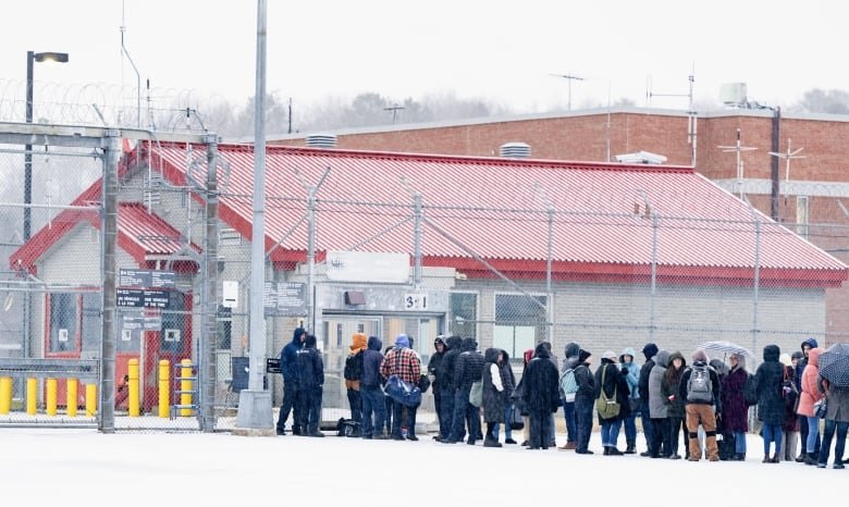 La Macaza Institution, a medium security correctional facility is seen in La Macaza, Que., Tuesday, Nov. 26, 2024. Notorious killer and serial rapist Paul Bernardo was scheduled to appear before the Parole Board of Canada for a hearing.